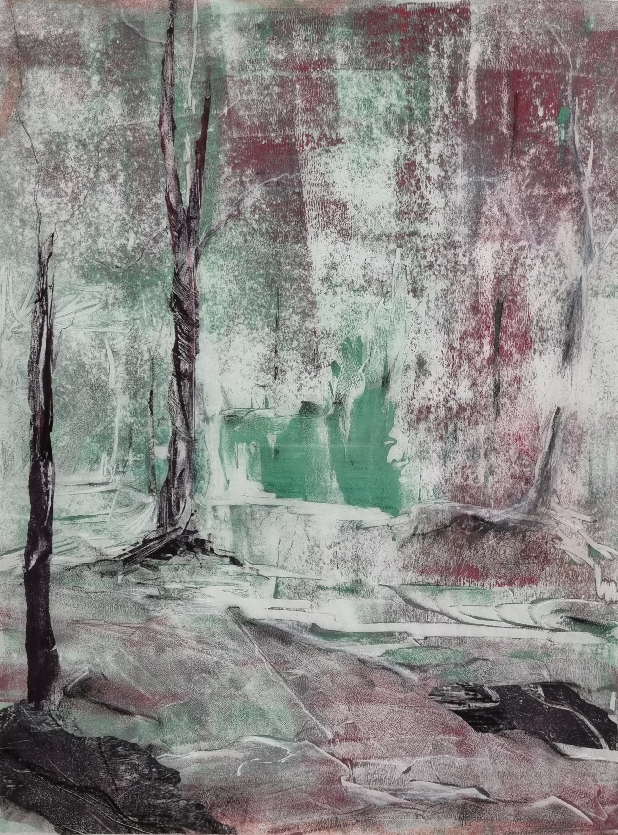 Entstehung Feenwald 5, 40.5 x 30.3 cm