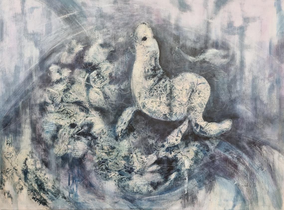 Vergessene Welt 2, Acrylmischtechnik 60 x 80 cm