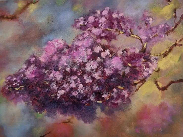 Flieder, Öl auf Pappe 30 x 40 cm